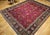 1900 - 1909 Vintage Tabriz Rug, Hand-Knotted Wool, All Over Geometric Pattern, Red & Navy, 10x13 For Sale - Image 5 of 18