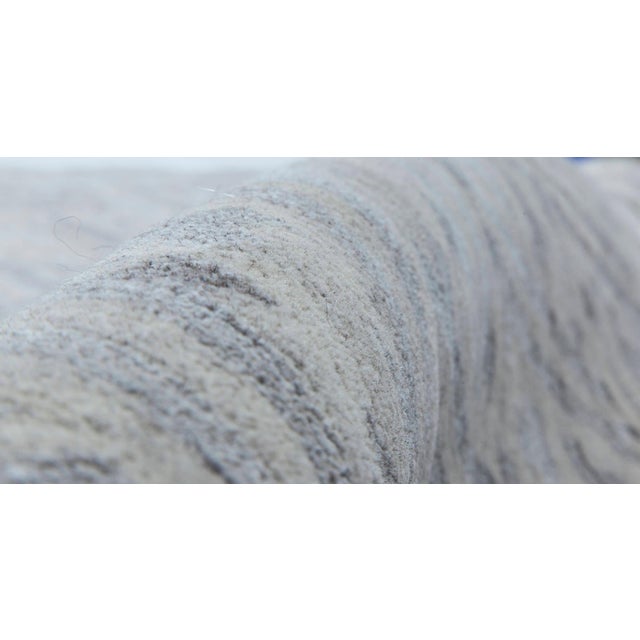 Contemporary terra blue hand knotted in natural wool rug by Doris Leslie Blau Size: 4'2" × 6'0" (127 × 182 cm). Hand...