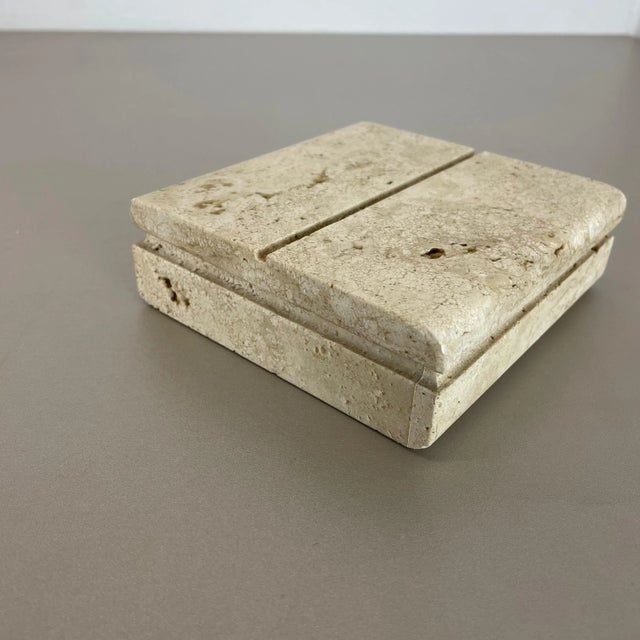 Modernist Italian Travertine Marble Box Vide Poche from Fratelli Mannelli, 1970s For Sale - Image 9 of 18