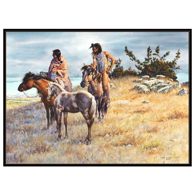 Message us to inquire about custom framing options! (Included for free with every purchase) The artwork here, "Looking...