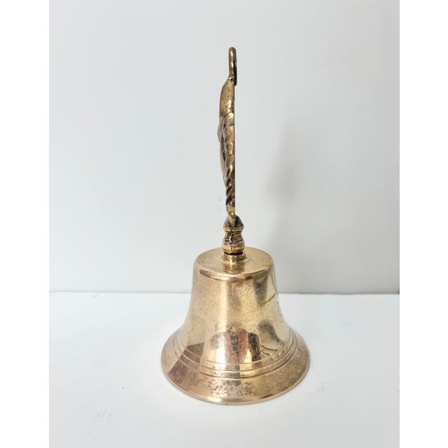 Vintage English Solid Brass Horse Head Bell – Equestrian Decor Tabletop Accent For Sale - Image 4 of 7