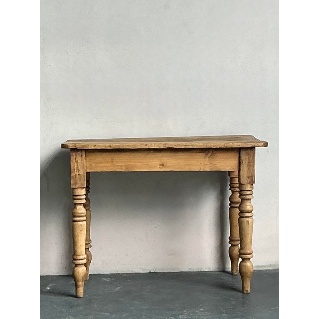 Wood Vintage Boho Rustic Barn Wood Table For Sale - Image 7 of 7