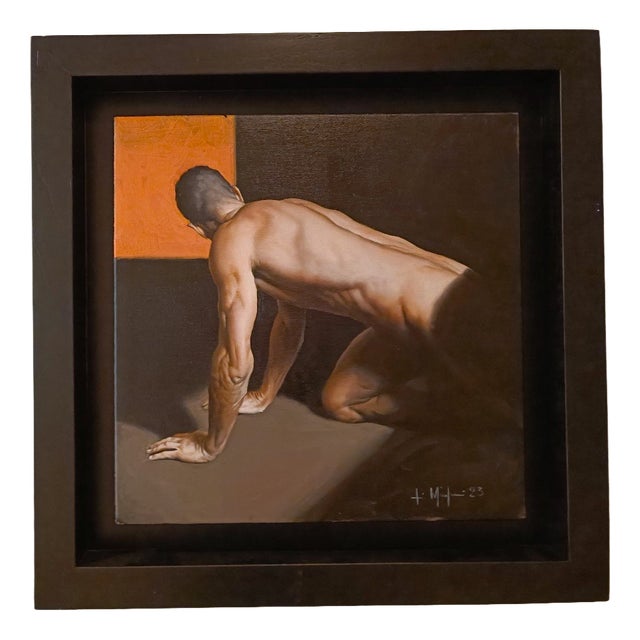 Filippo Manfroni, A Man, 21st Century, Oil on Canvas For Sale