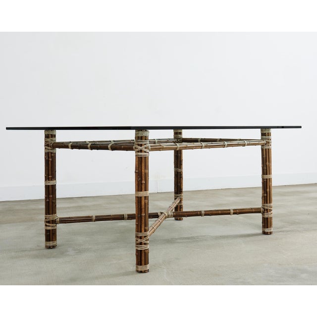 Late 20th Century McGuire Organic Modern Rectangular Bamboo Dining Table For Sale - Image 5 of 12