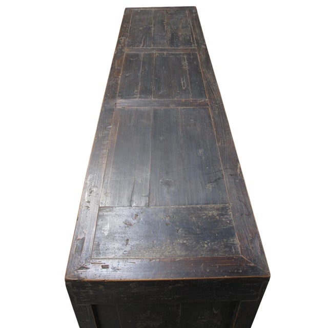 Brown Vintage Hand Made Reclaimed Wood Sideboard Cabinet 31 For Sale - Image 8 of 12