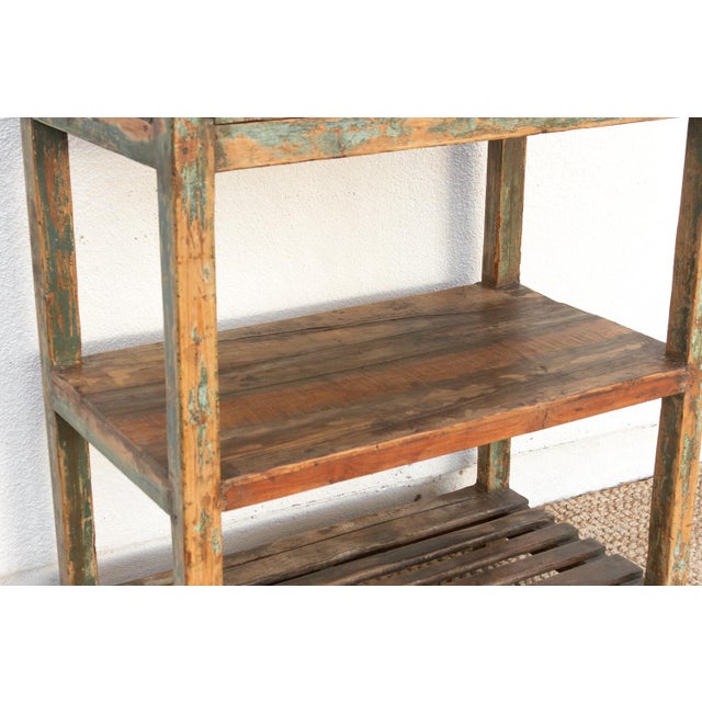 Wood Antique French Colonial Etagere Cabinet For Sale - Image 7 of 10