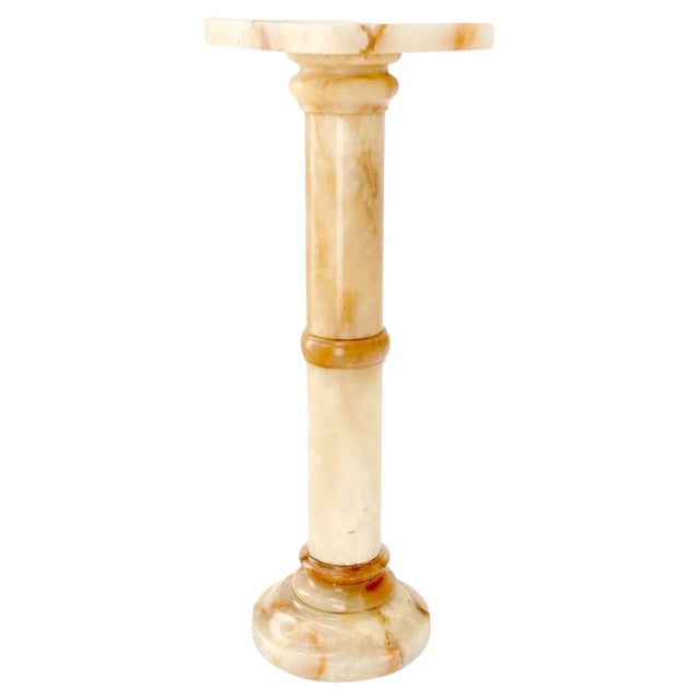 Vintage Round Turned Onyx Pedestal Stand For Sale - Image 13 of 13