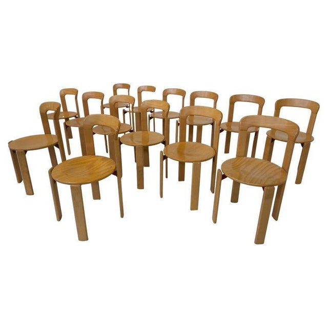 20 Bruno Rey Dining Chairs, 1970s. This piece is attributed to the mentioned designer/maker. It has no attribution mark...