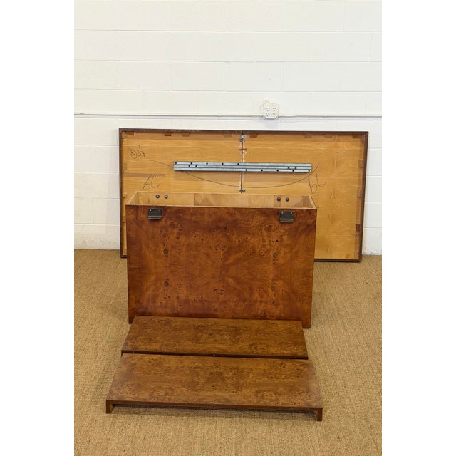 1970s Monumental Milo Baughman Wood Extension Rectangular Pedestal Dining Table For Sale In Detroit - Image 6 of 11