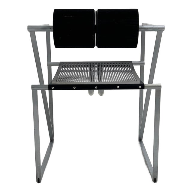 Black and Grey Seconda Chair by Mario Botta for Alias, 1980s For Sale