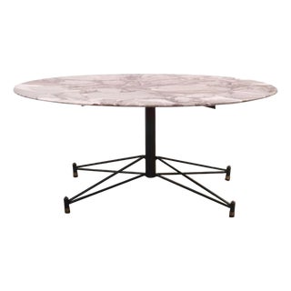 Vintage Italian Osvaldo Borsani Style Mid Century Marble Coffee Table, C1960s For Sale
