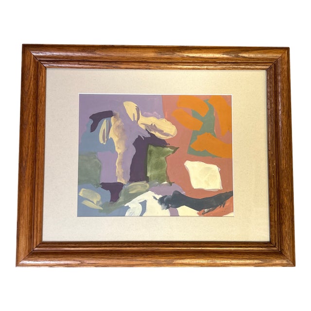 1950’s Original Abstract Expressionist Watercolor Painting For Sale