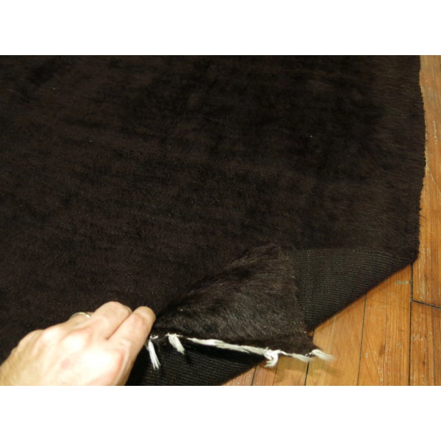 Vintage Black Mohair Rug - 4'6" x 6'3" For Sale - Image 4 of 4