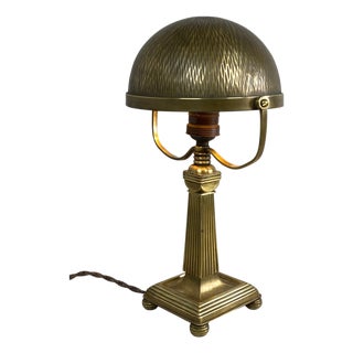 Brass Table Lamp in the style of Vienna Secession, 1890s For Sale