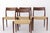 Add a touch of Danish elegance to your home with this set of 4 Niels Otto Møller chairs from the 1950s. This iconic Model...