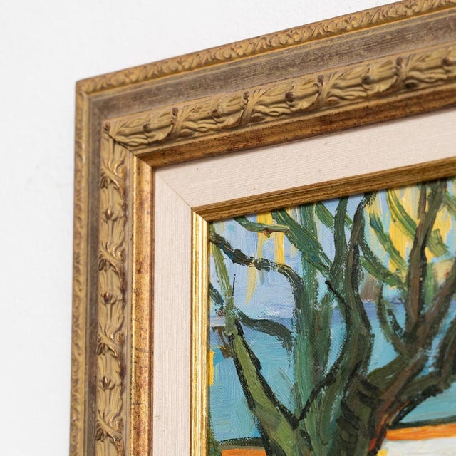 After Vincent Van Gogh, Landscape, 1970, Oil Painting, Framed For Sale - Image 12 of 13