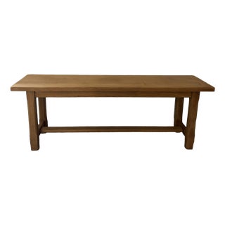 Vintage Raw Wood Bench For Sale