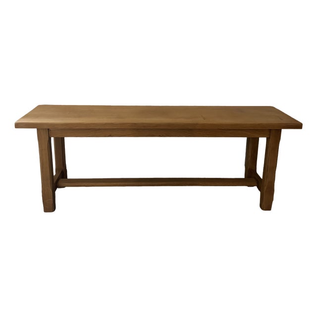Vintage Raw Wood Bench For Sale