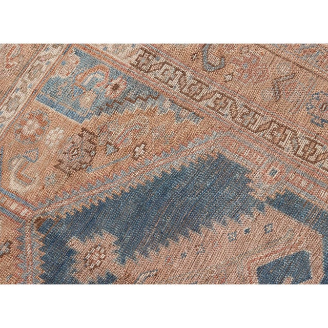 Antique Persian Kurdish Runner With Large Tribal Medallion Design 3'7 X 14'3 For Sale - Image 11 of 12