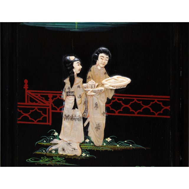 C. 1920-1940s Chinoiserie Inlaid Coromandel Screen For Sale - Image 10 of 18