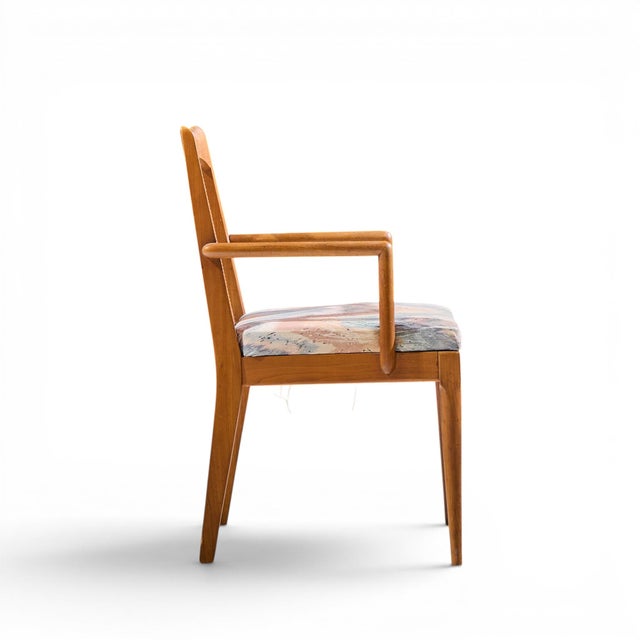 Ramseur Mid Century Walnut and Cane Dining Chairs - Set of 6 For Sale - Image 13 of 17