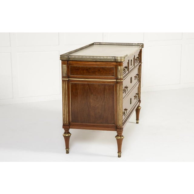 Antique French Mahogany Commode, 1700s For Sale - Image 4 of 11