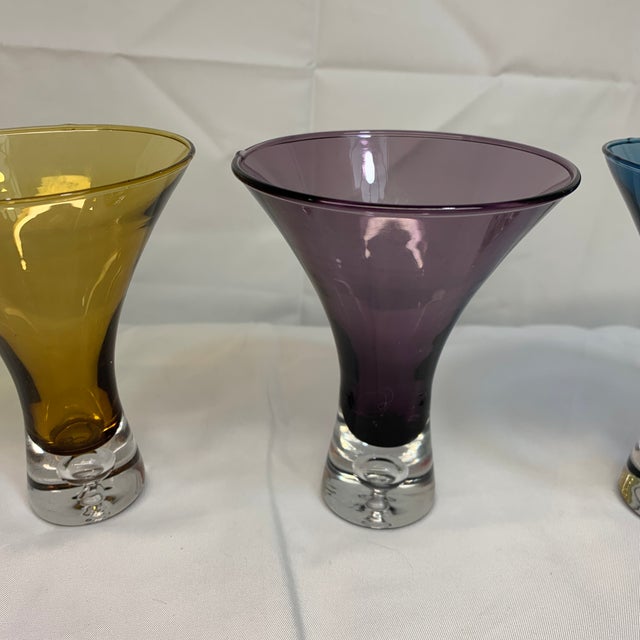 Aseda Glasbruk Set of 4 Vintage Bo Borgstrom Swedish Martini Glasses For Sale - Image 4 of 8