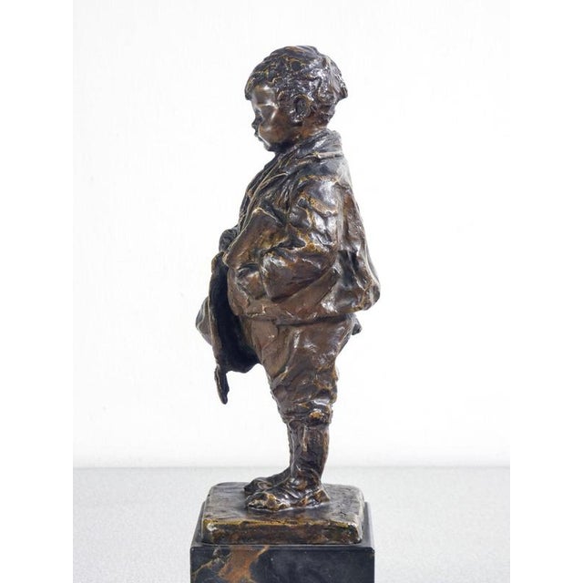 Bronze Sculpture of Child by V. Bentivegna For Sale - Image 9 of 18