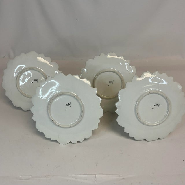 Ceramic Mid-Century Italian Hollywood Regency Majolica Trompe L’Oeil Artichoke Bowls With Lids - Set of 4 For Sale - Image 7 of 12