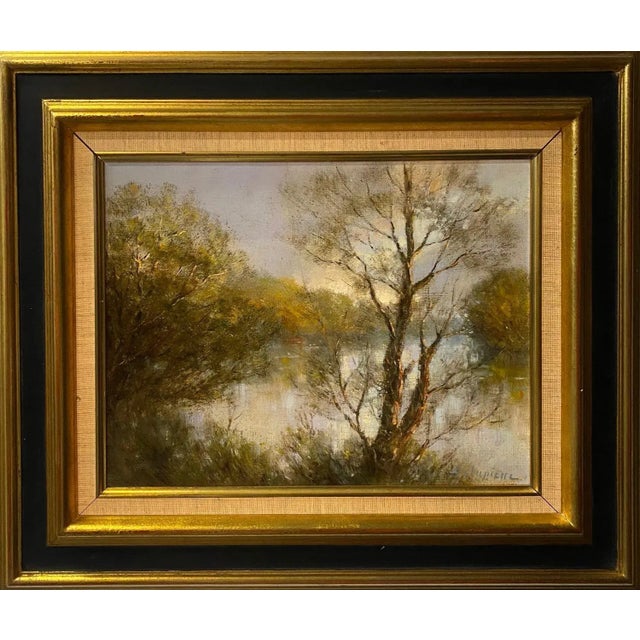 Oil on canvas sold with frame Total size with frame 44x53 cm Roger DELAPIERRE is a Genevan artist born in 1935 and died in...