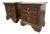 Dark Cherry Two Drawer Nightstands, Pair For Sale