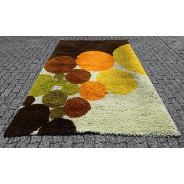 Large Long-Pile Wool Rug, 1970s For Sale - Image 4 of 11