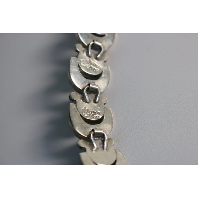 Silver 1950s Antonio Pineda Modernist Mexico Sterling Onyx Parure Jewelry Set - 4 Pieces For Sale - Image 8 of 10