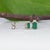 2020s Zambian Emerald Solitaire Stud Earrings, Solid 14k Gold - Emerald Cut 5×3mm, Pair For Sale - Image 5 of 7