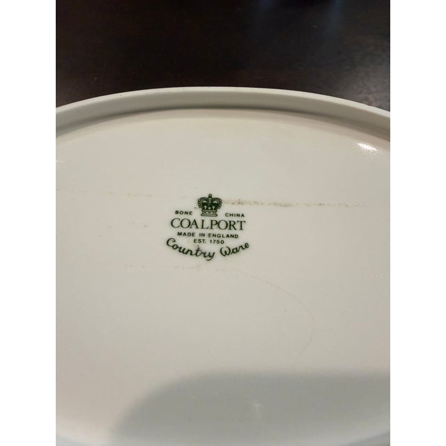 Vintage English Majolica Style Coalport Country Ware Bone China Serving Bowl For Sale - Image 4 of 4