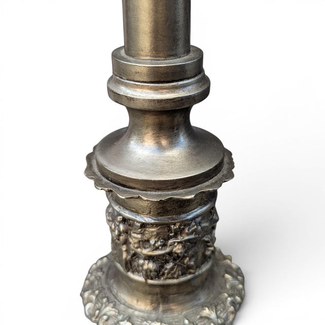 Mid-20th Century Gothic Revival Cathedral Cast Metal Figural Table Lamp For Sale In San Francisco - Image 6 of 8