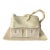 1980s Belleek Forest Cottage Covered Butter Dish 7th Gold/Brown Mark, Ireland For Sale