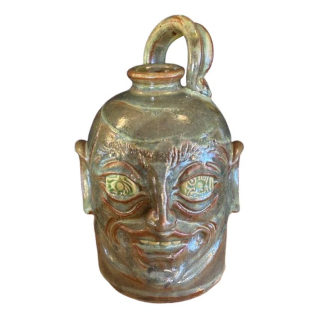 Southern Face Jug Folk Art by Savannah Craven For Sale