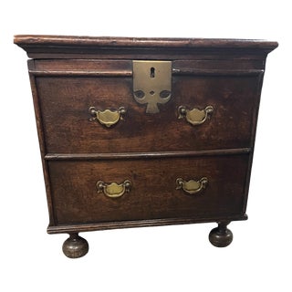 Small Oak Box with Simulated Drawers, 1690s For Sale
