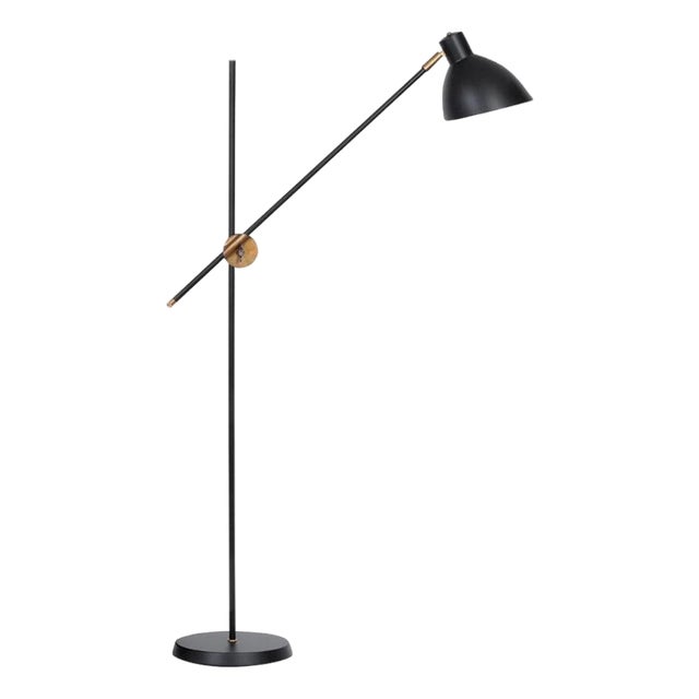 KH#1 Floor Lamp in Black Brass from Konsthantverk For Sale