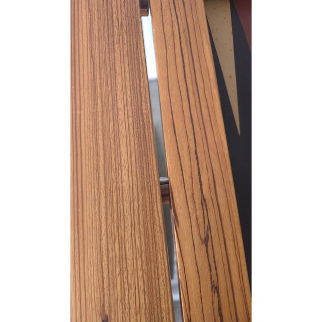 Bespoke Vintage Zebra Wood Multi Game Flip Table For Sale - Image 11 of 11