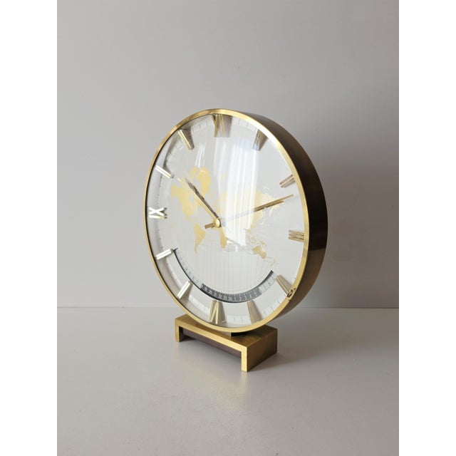 World Time Mantel Clock by Heinrich Möller for Kienzle, Germany, 1950s For Sale - Image 6 of 17