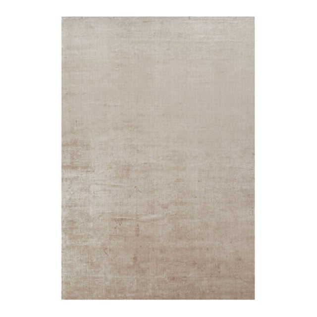 Rug & Kilim’s Oversized Contemporary Textural Solid Rug in Beige Tones - 13x19 For Sale