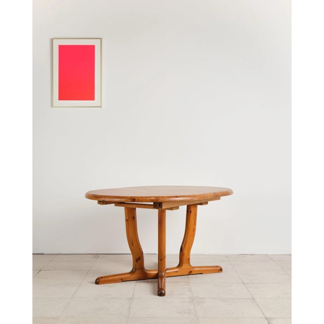 Brutalist Extendable Dining Table in Pine attributed to Rainer Daumiller, Denmark, 1970s For Sale - Image 4 of 18