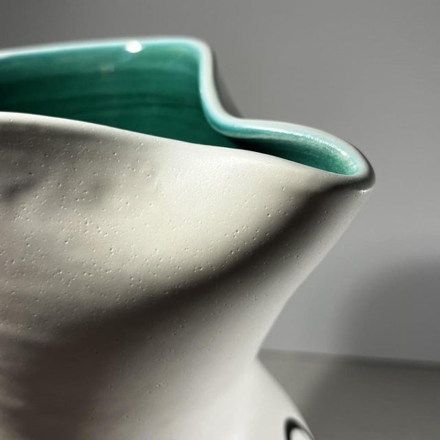 Ceramic Pitcher and Cups by André Baud for Vallauris, 1960s, Set of 7 For Sale - Image 6 of 15