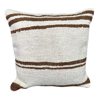 Turkish Hemp Pillow Cushion Natural Beige Brown Cushion Cover 20"x20" For Sale