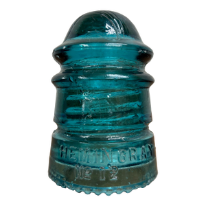 Vintage Hemingray 12 Aqua Teal Glass Insulator