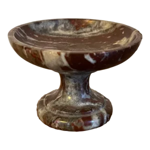 Antique Early 19th Century Italian Grand Tour Rosso Antico Carved Marble Tazza Compote of Small Proportion
