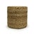 The Woven Ottoman from Zentique is a handwoven cylinder ottoman in light brown water hyacinth and corn husk leaf with a...