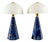 Vintage Prisma Table Lamps with Marble Shades, Italy, 2000s, Set of 2 For Sale